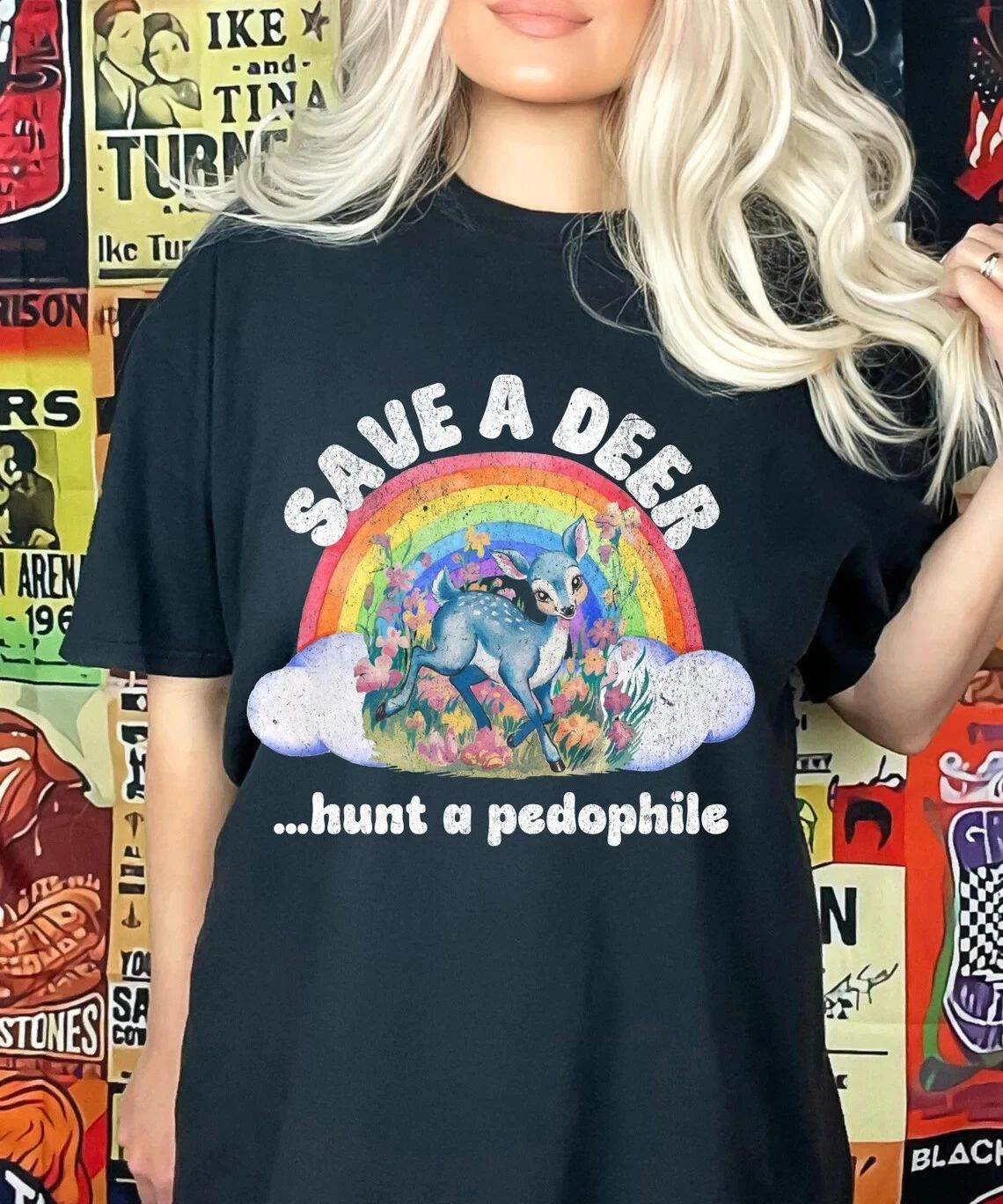 Save a Deer Hunt a Pedophile Shirt, Smartass Tshirt, Funny Sayings T-shirt, Dark