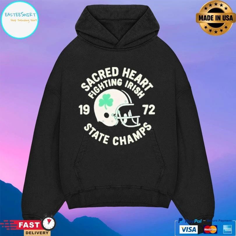 Sacred Heart Fighting Irish State Champs 1972 Helmet Football T-shirts