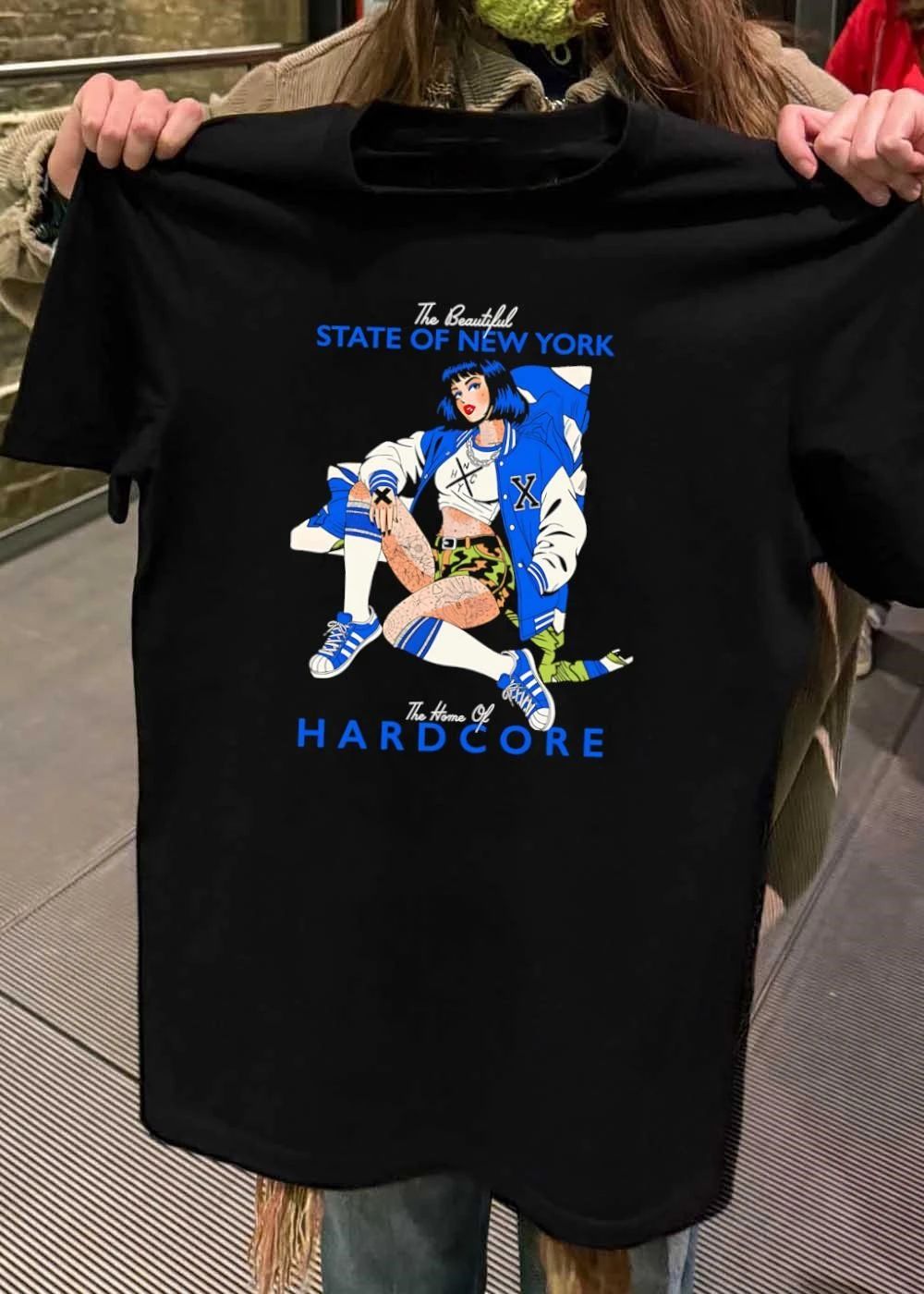 The Beautiful State of New York The Home of HARDCORE Girl Sitting shirt