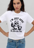 Im Just Here To Stir The Pot Cartoon Raccoon Chef Cooking Stew shirt