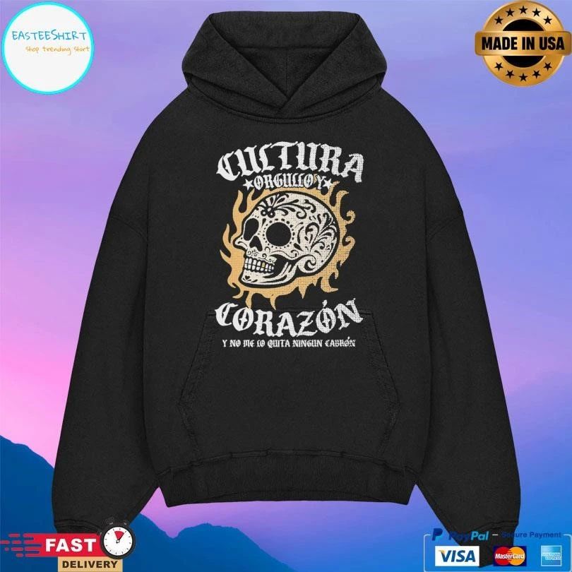 Cultura Orgullo Y Corazon Y No Me Co Quita Ningun Cabron Skull T-shirts