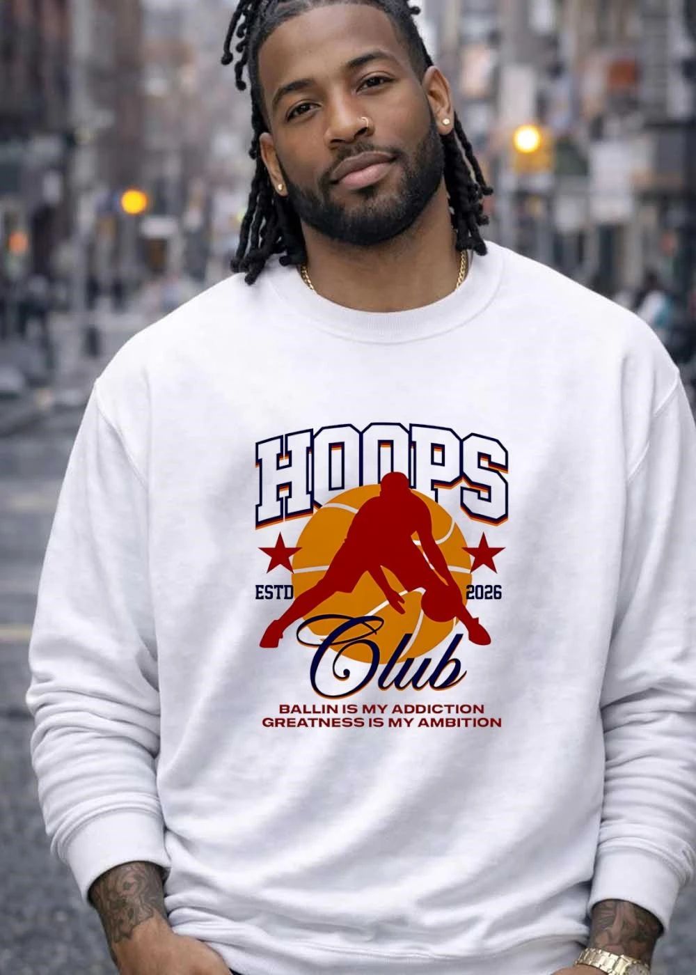 Ballin Is My Addiction Greatness Is My Ambition Hoops Club ESTD 2026 T-Shirt