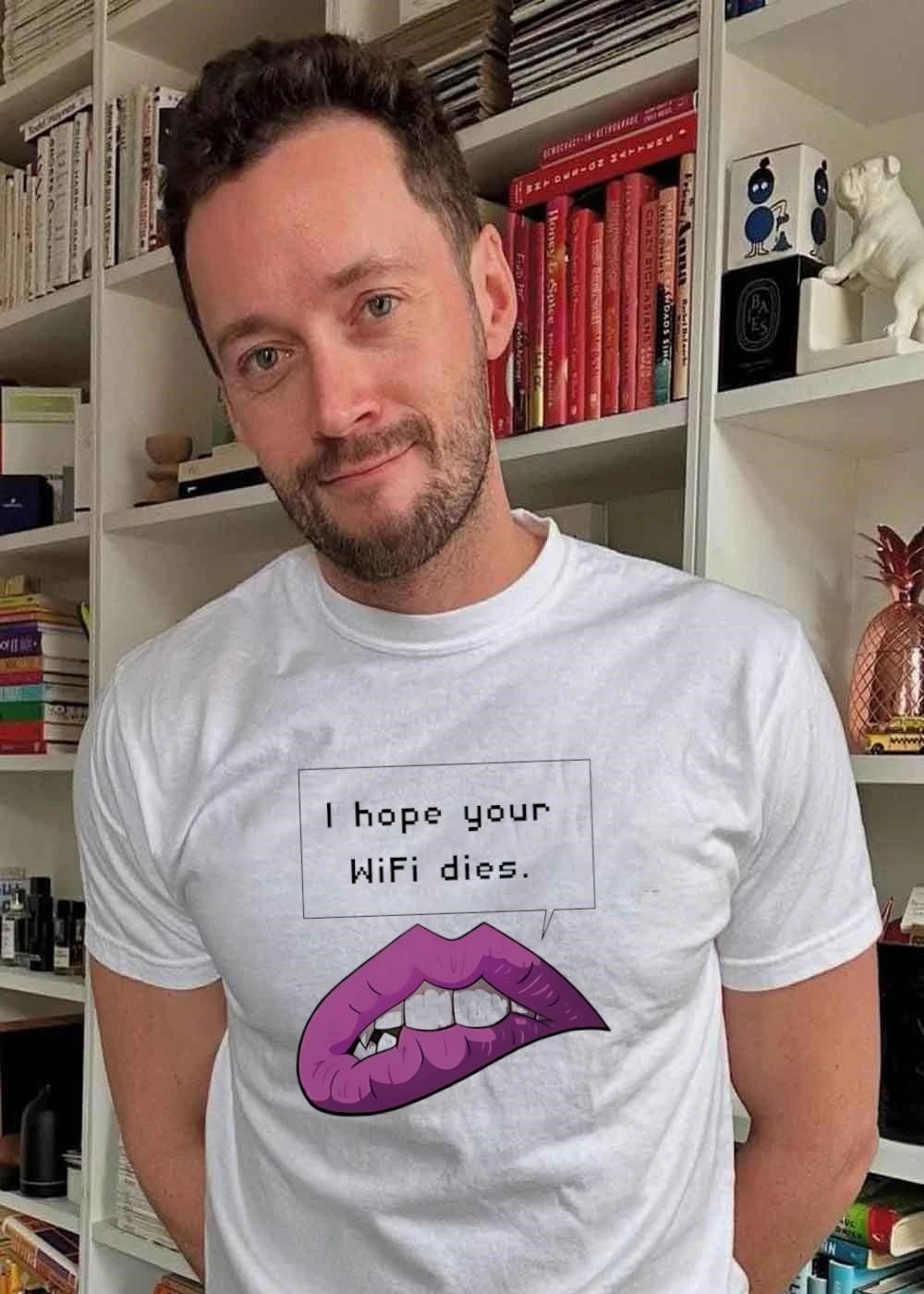 Bite Me I Hope Your WiFi Dies Graphic shirt