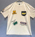 Manfinity T Shirt Mens Large Cream Typographic Placement Print Casual Streetwear