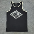 Fatal Tank Top Shirt Men's Medium Black Graphic Round Neck Sleeveless Spell Out