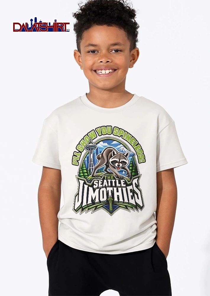 The Seattle Jimothies Ill Show You Spineless Cartoon Raccoon Space Needle Mountain Landscape shirt