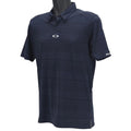 Oakley Aero Stripe Jacquard Polo Mens S Small Fathom Navy Blue Golf Regular Tee