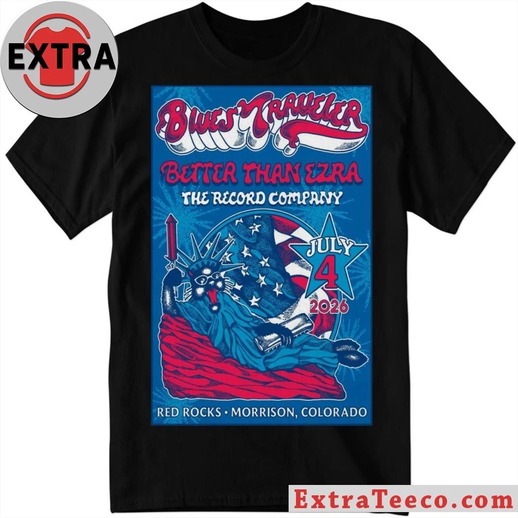 Blues Traveler Morrison, CO July 4 2026 Red Rocks Amphitheatre Tour Poster Shirt