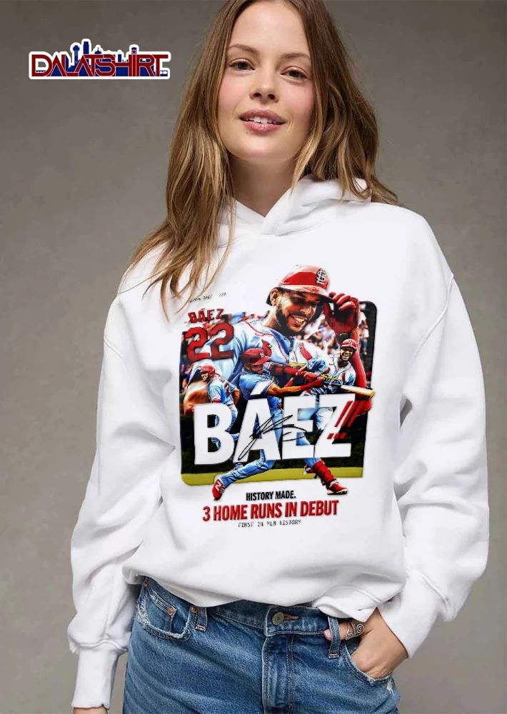 St Louis Cardinals History Made 3 Home Runs In Debut First MLB Joshua Baez Player Photo Collage shirt