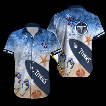 Personalized Tennessee Titans Coastal Adventure Hawaiian Shirt