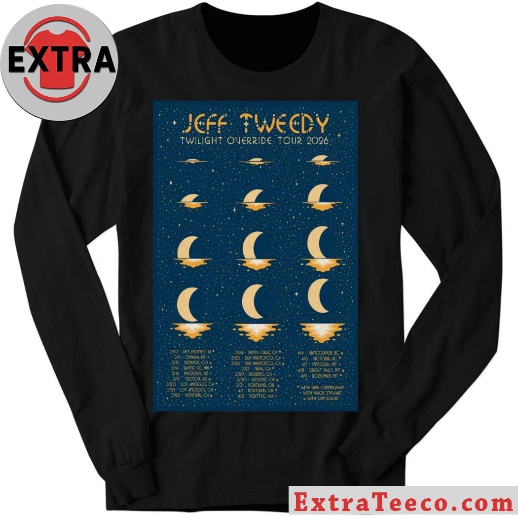 Jeff Tweedy Twilight Override March-April 2026 Tour Poster T-Shirt