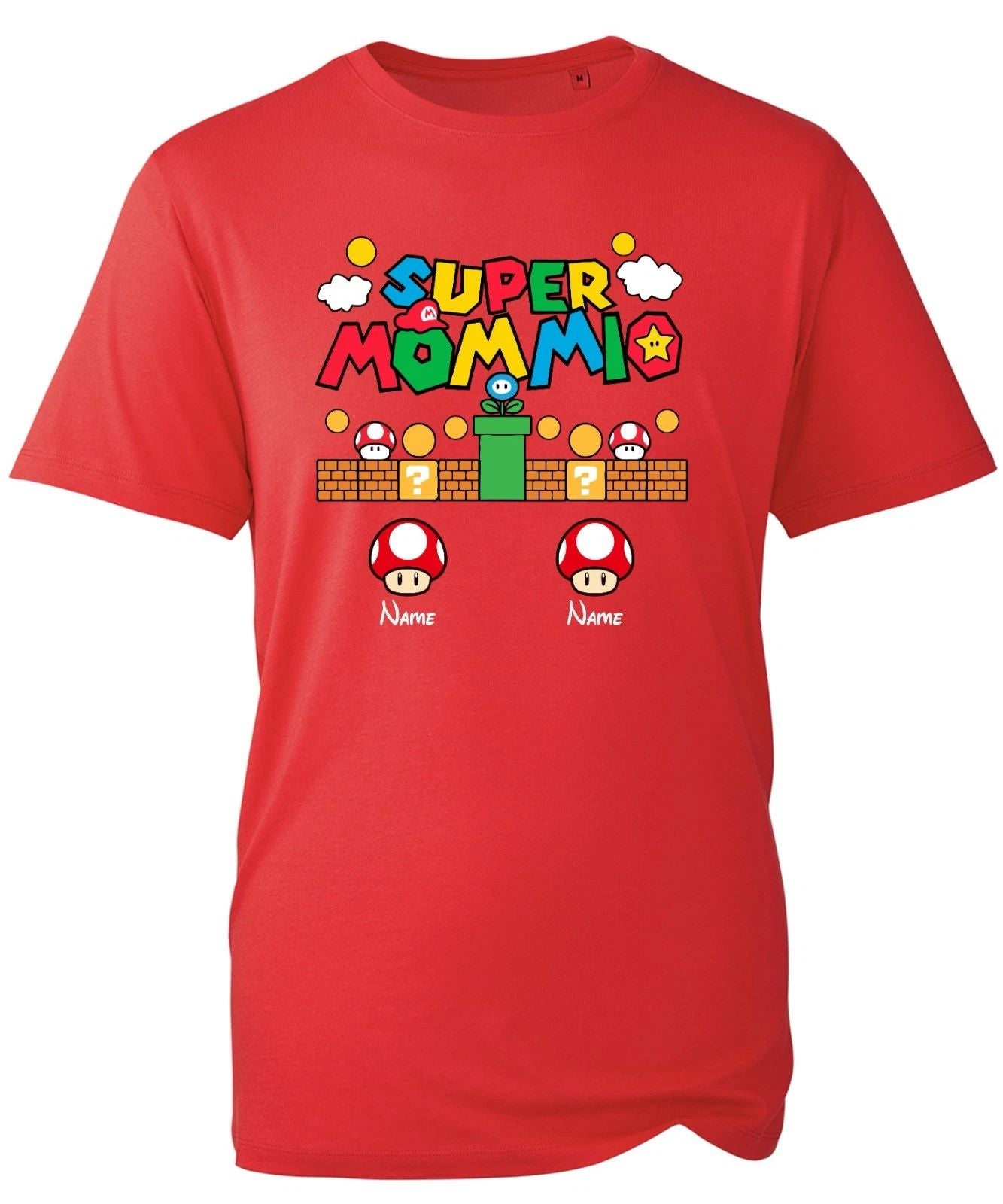 Custom Super Mummio Retro Gaming T-Shirt | Personalized Mother's Day Gift Top