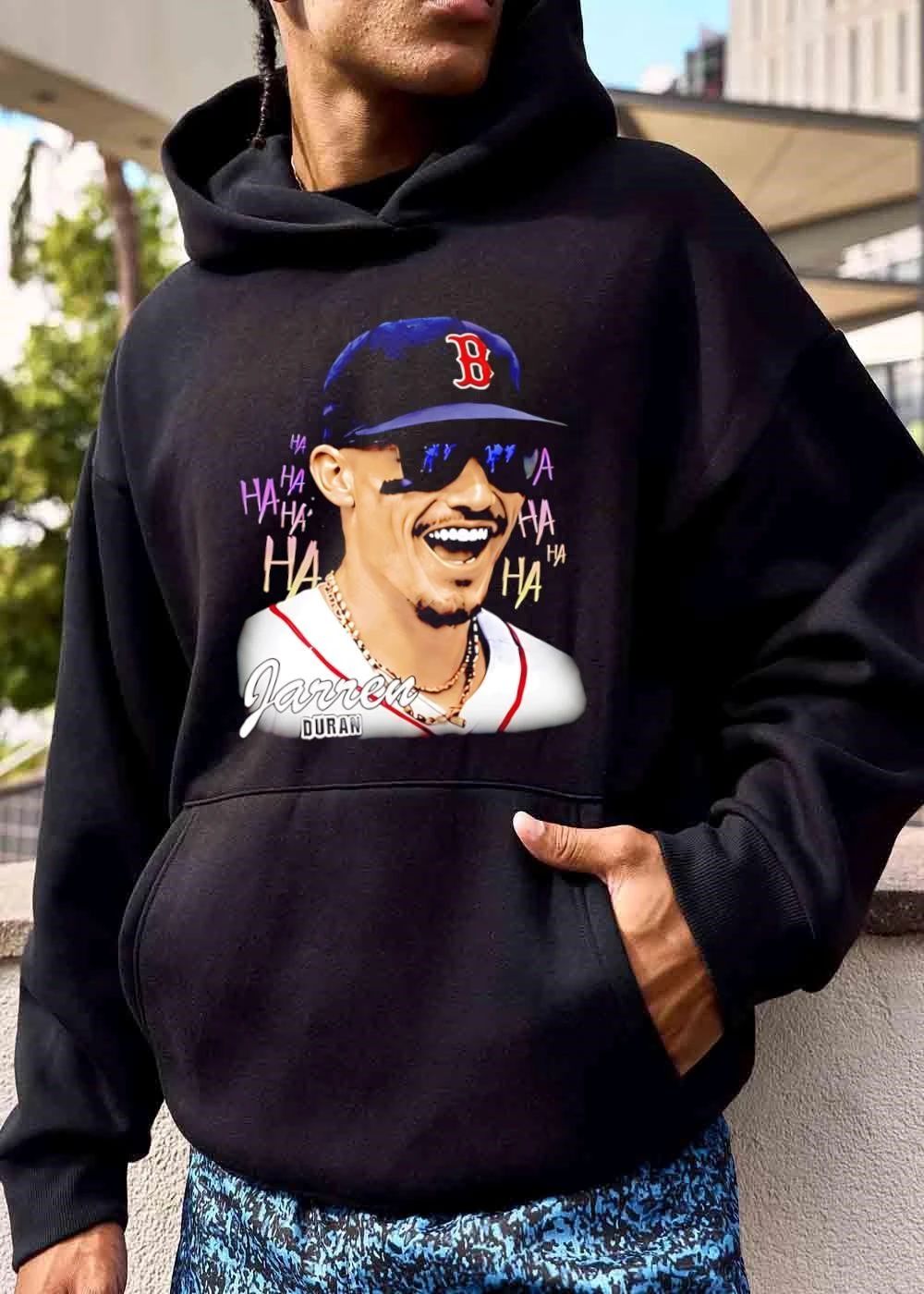 Boston Red Sox MLB Ha Jarren Duran Laughing Portrait Sunglasses shirt