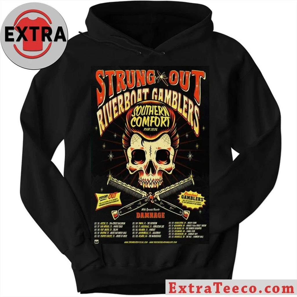Poster Strung Out Riverboat Gamblers Southern Comfort Tour 2026 Shirt