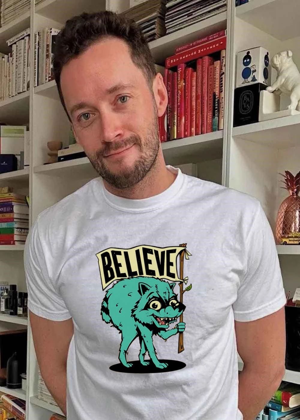 Believe Raccoon Carrying A Sign shirt