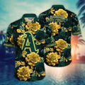 Oakland Athletics Golden Rose Hawaiian Shirt