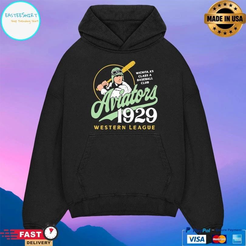 Wichita Aviators 1929 Western League Wichita Ks Class A Baseball Club T-shirts