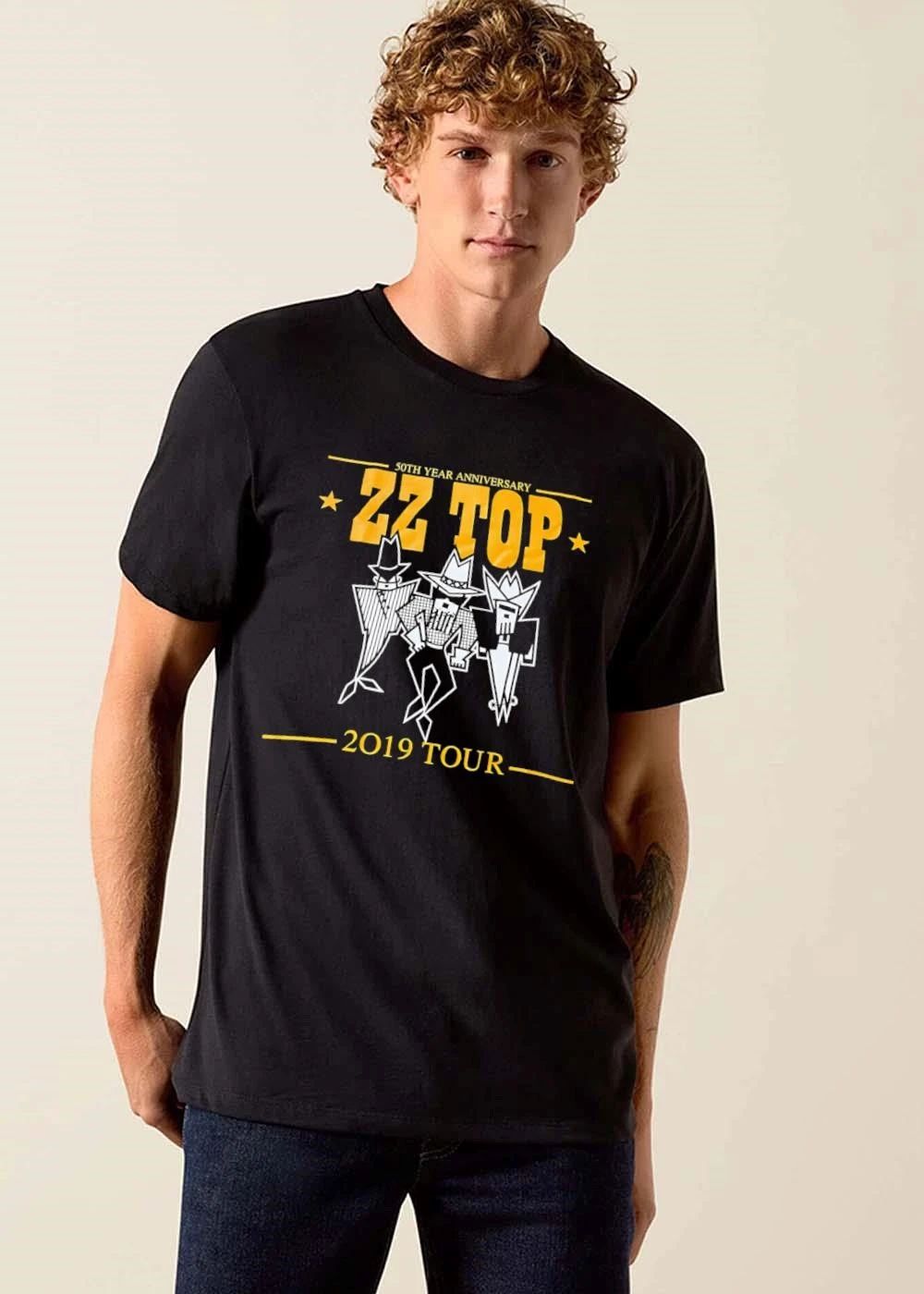 Zz Top 50th Year Anniversary 2019 Tour Stylized Band Member Caricatures shirt