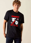 Chucky Wanna Play Friends Till The End Two Evil Doll Faces Bloody Knife Film Frames shirt