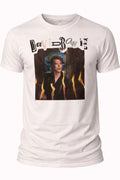 David Bowie Graphic T Shirt Vintage Music Icon Flames Photo Print Tee