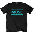 Men's Muse Light Blue Logo Slim Fit T-shirt XX-Large Black