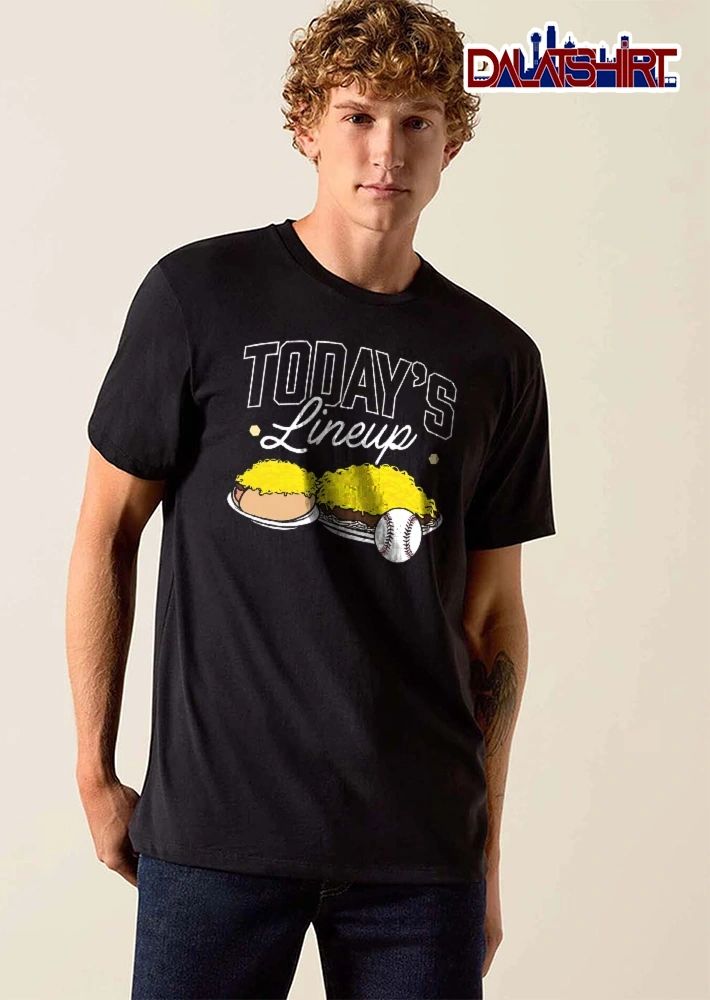 Todays Lineup Shredded Cheese Coney Chili Spaghetti Baseball shirt