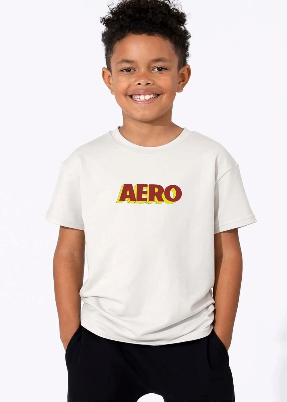Aero Red Front Yellow Depth Black Outlines 3d Block Lettering Pop Art shirt