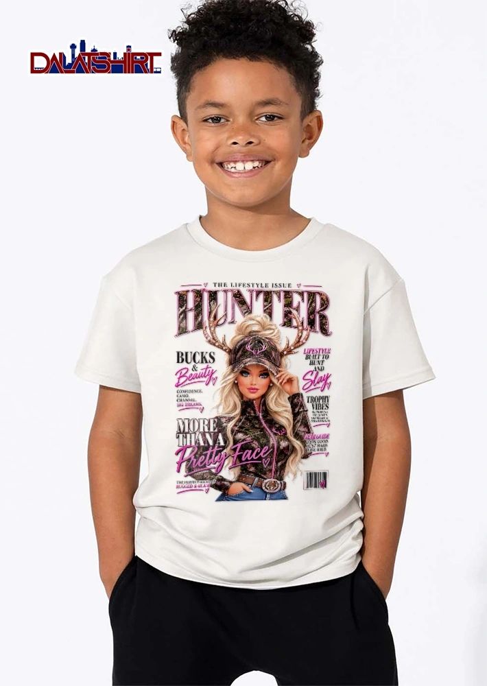 Hunter The Lifestyle Issue Bucks And Beauty More Than A Pretty Face Glam Doll Camo Deer Antlers Magazine Cover shirt