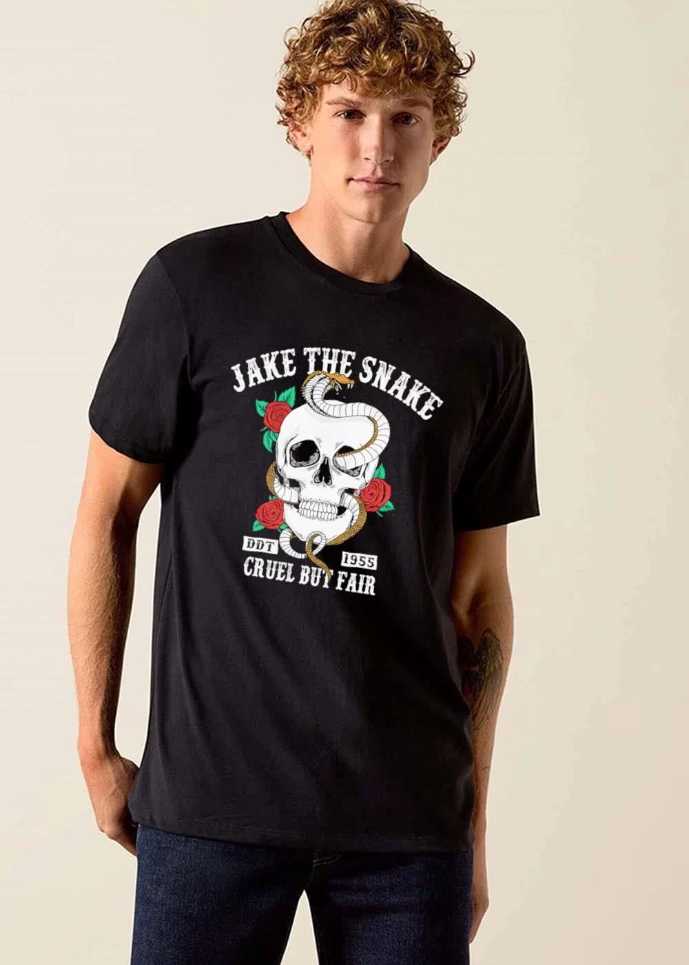 Cruel But Fair Ddt Jake The Snake 1955 Skull Serpent Roses Distressed Line Art shirt