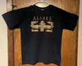 Alaska Graphic T-Shirt Men Size Medium Black Short Sleeve Totem Pole Embroidered