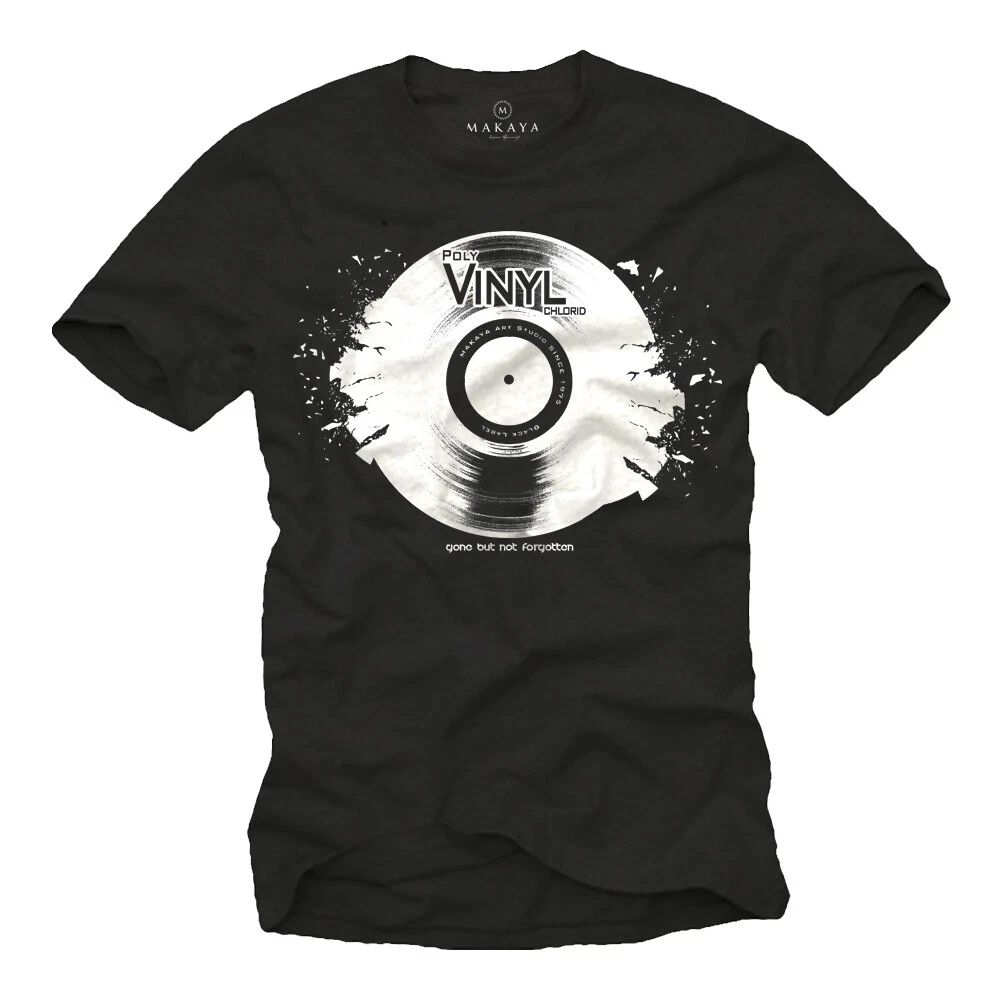 Vintage Electro House Music Men's T-Shirt with Vinyl - Men's Turntable DJ Shirt