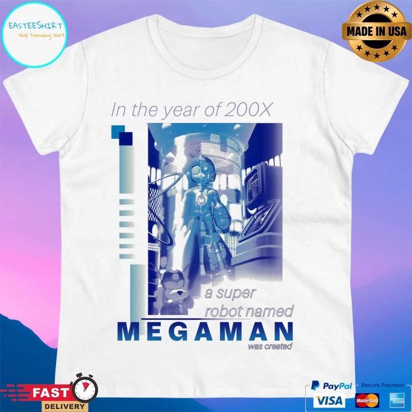 In The Year Of 200x A Super Robot Named Megaman Was Created T-shirts