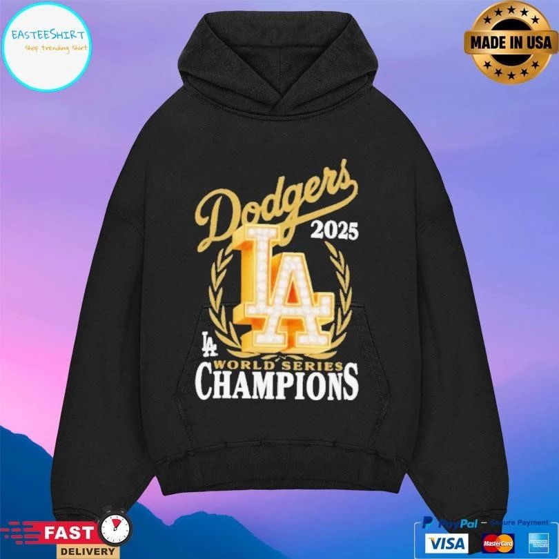 Los Angeles Dodgers 2025 World Series Champions Medallion Logo T-shirts