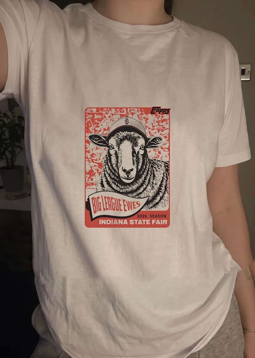 Copps Big League Ewes 2026 Season Indiana State Fair Sheep Baseball Shirt