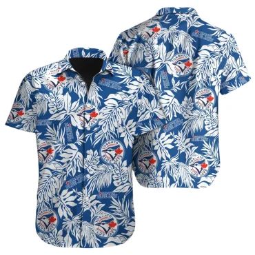 Toronto Blue Jays Tropical Leaf Hawaiian Shirt