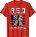 R.E.D Friday Military Remember Everyone Deployed Unisex-Adults US Flag T-Shirt