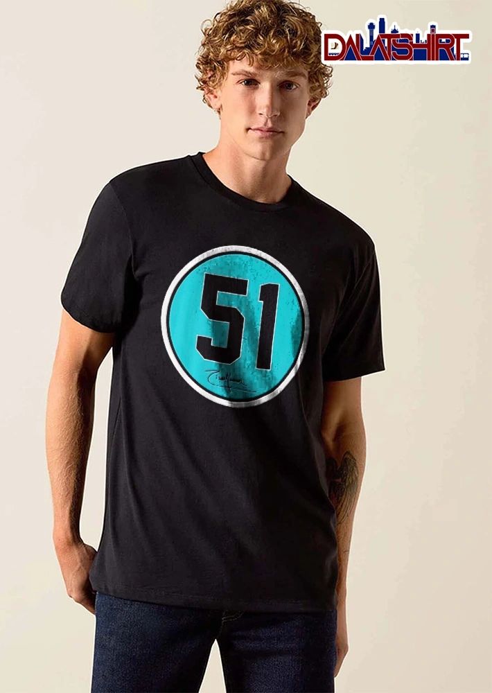 Ichiro Suzuki 51 signature circle shirt