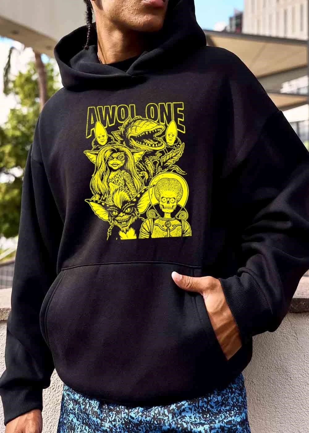Awol One Movie Monsters Gremlin Conehead Martian Line Art shirt
