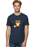 Kawaii-Fox Mens Graphic Tee, 100% Cotton, Casual Summer Wear