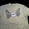 Mod Tee Whats Your MOD? ANGEL WINGS GREEN OLIVE Short Sleeve T-shirt Size LARGE
