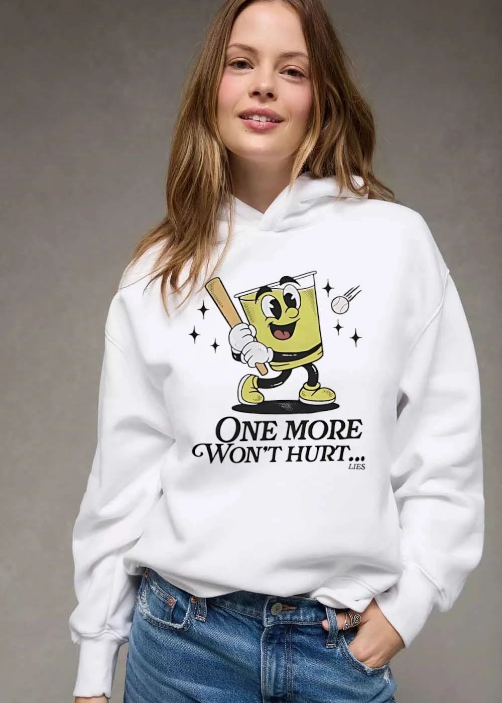 One More Wont Hurt Lies Cartoon Cup Swinging Baseball Bat shirt