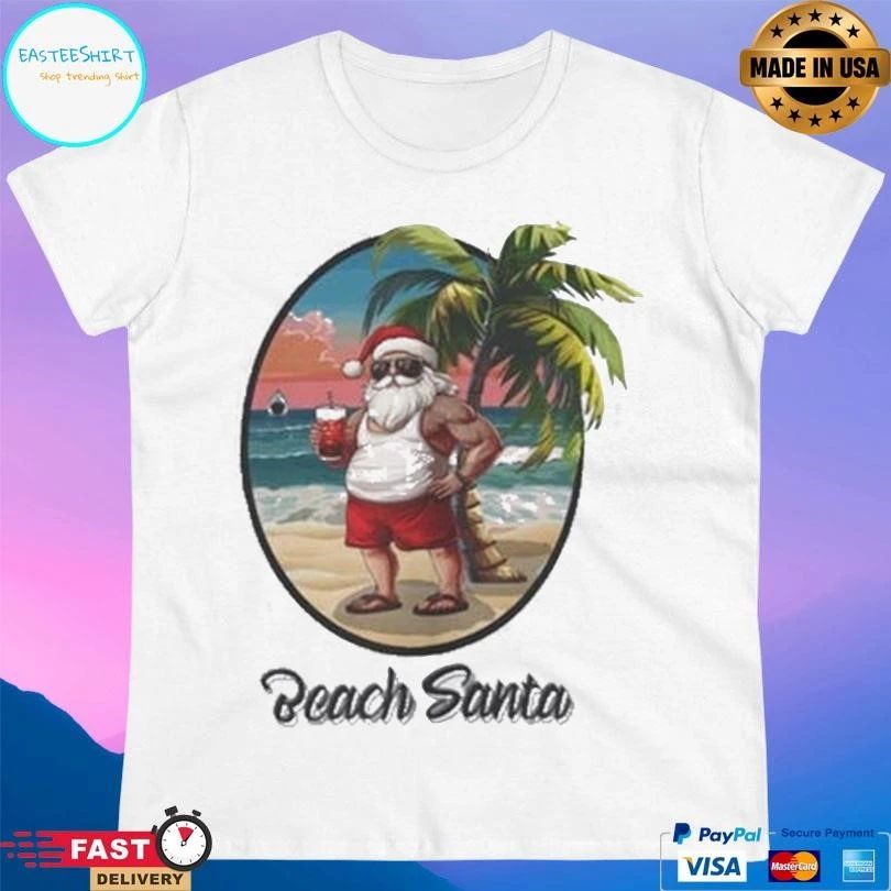 Beach Day Santa Christmas 2025 T-shirts