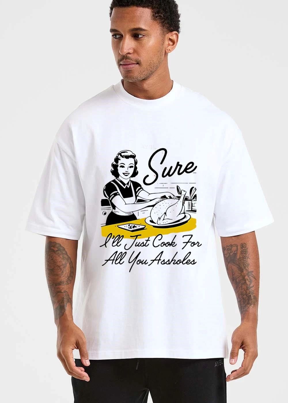 Sure Ill Just Cook For All You Assholes Retro 50s Housewife Roast Turkey shirt