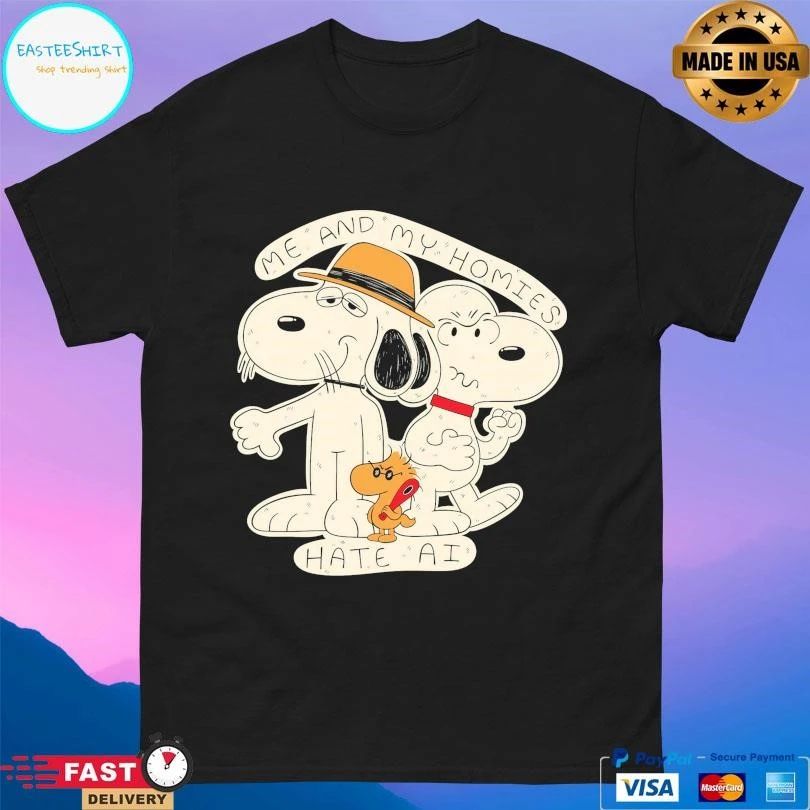 Peanuts Me And My Homies Heck AI T-shirts