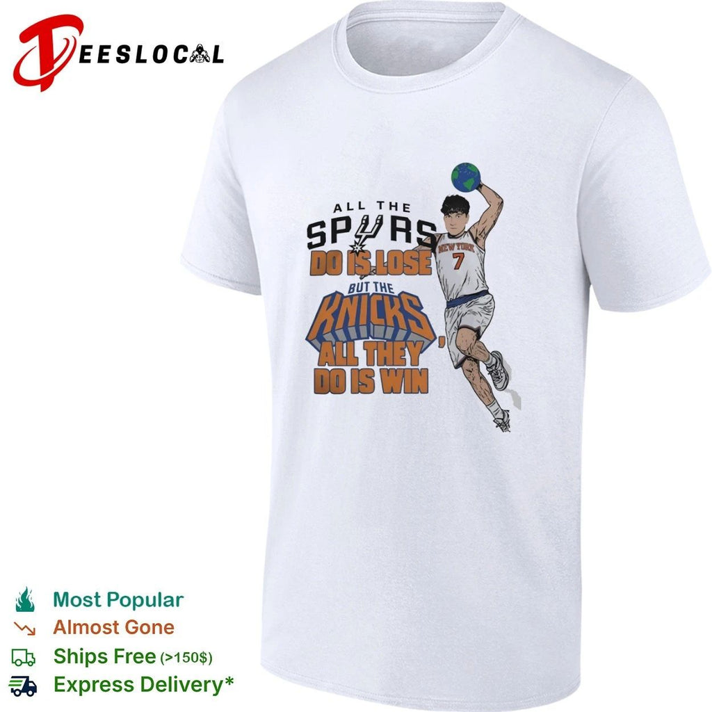 Jalen Brunson NY Knicks All the Spurs Do Is Lose but the Knicks All They Do Is Win T-shirt