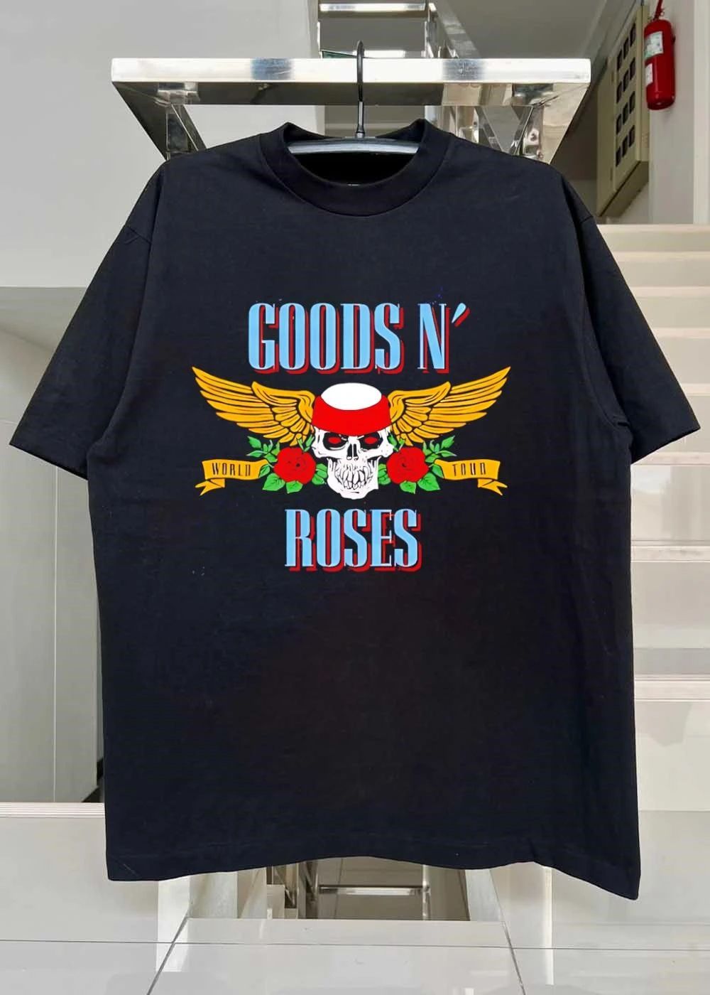 Goods N Roses World Tour Skull Wing T-Shirt