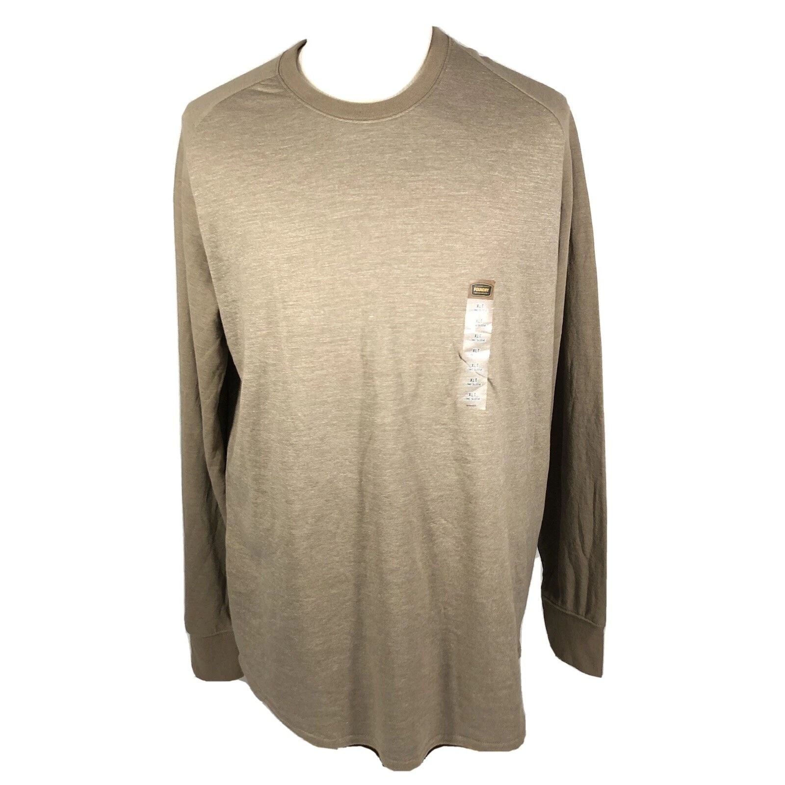 2XL The Foundry Big & Tall Supply Co Men's Long Sleeve SweatShirt Oat Jaspe NWT