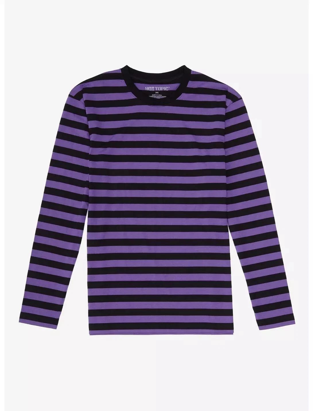 PURPL/BLK- GREEN/BLK- RED/BLK -STRIPE LONG SLEEVE TEE