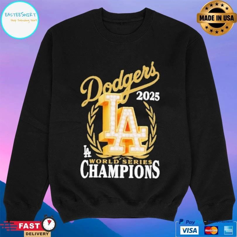 Los Angeles Dodgers 2025 World Series Champions Medallion Logo T-shirts
