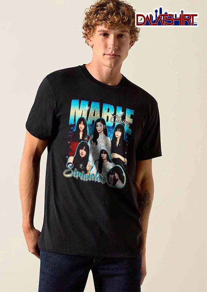 Mable Claire Siriwalee Retro Bootleg Woman Photo Collage Lightning shirt